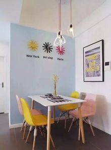 控60平北欧风小窝 用马卡龙色打造点睛第三墙