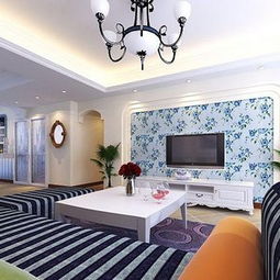 125㎡地中海风三居客厅 沙发背景墙灵感与沙发图鉴